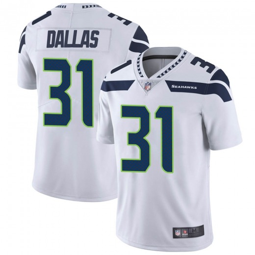 Men's Seattle Seahawks #31 DeeJay Dallas White Vapor Untouchable Limited Stitched Jersey